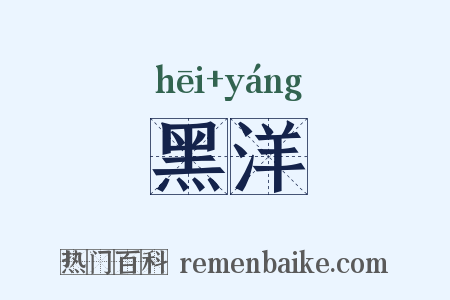 黑洋是什么意思的图片